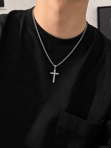 EVAN CUBIC CROSS NECKLACE