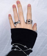Mystic Black heart Gothic Ring