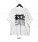Sporty scene printing over short sleeve