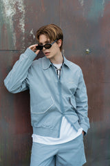 PIPING BLOUSON SET - OUTER (SKY BLUE)