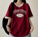 1817 カラーマッチングラウンド半袖Tシャツ