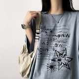 ティニ レタリング オーバーサイズフィット ショートスリーブ Tシャツ