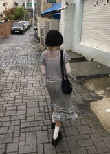 フリルミディスカート