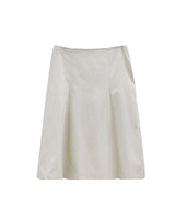 Cotton Gored Flare Midi Skirt