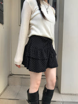 Rico Gurlish Dot Can Can Shirring Skirt