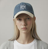 Avivere logo mid denim ivory