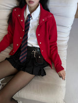 シニカルレザーキーチェーンミニポケットベルト (Black)
