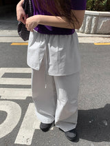 カーディンコットンバンディングスカートパンツ