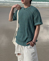 Weave Boucle Lace Round Knit