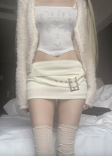 Gant Belt Knit Skirt (ivory)