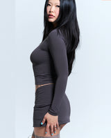 [CHARCOAL] SKINA SKIRT
