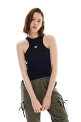 UNBALANCE SLEEVELESS TOP / BLACK