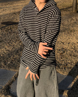 Labeni Striped Brushed Hoodie