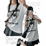 デュデットハイドアンドシークキャット半袖Tシャツ (2 colors)
