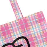 Small tote bag - Pink check