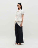 DOZI - Puffed Button Up Shirt _ WHITE