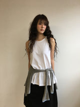 Antique frill sleeveless top (4color)