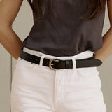 BL008 Casual Unisex Leather Belt 28 mm Black