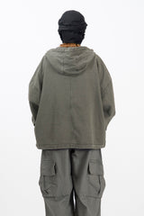 Halsey Stone washed Hooded Zip-Up