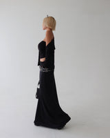 26FW Shirring Tube Top & Cardigan Set