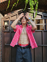 LAUL PAISELY SHORT SLEEVE SHIRT RED