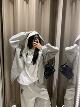Reho Cross Patch Hoodie Zip-UP