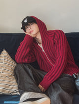 Scream Two-Way Knit Hooded Zip-Up