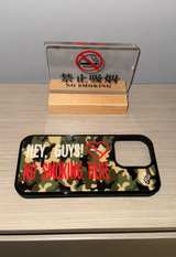 no smoking glass case