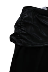 [ID] Layered Leather Bootcut Pants (Black)