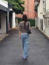 Diro Pocket Adjust Wide Washing Denim Pants