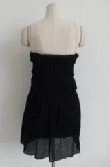 ボウタイ ルーシュド ミニ ドレス (IVORY)