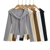 Shoulder Strap Soft Long Sleeve Tee