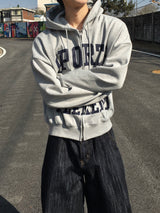 Sports crop hooded Zip-Up 2C