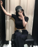 [MADE] グラム, UネックリブショートスリーブドTシャツ