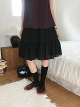 Lauryn Cancan Frill Ribbon Midi Skirt (2c)