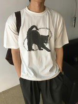[A-T0139] ブラックキャット半袖Tシャツ