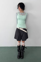 HAZY SLIM LONG SLEEVELESS