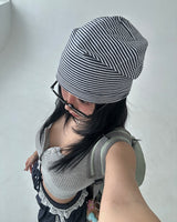 Summer Stripe Cotton Beanie