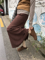 Ride Pitch long skirt (3color)