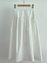 Eki Banding Shirring Flare Long Skirt