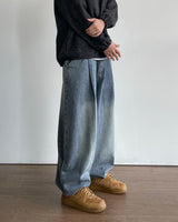 Mob Pintuck denim pants 2C