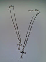 Cubic cross necklace (2color)
