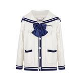 13DE MARZO セーラーニッティドカーディガン