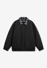 TO チェックレイヤードパディングジャンパー