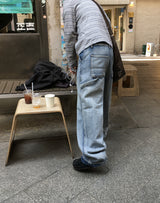No.1664 cut off washing denim PT