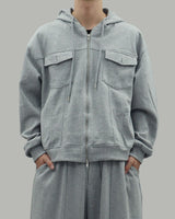 Dust Pocket Hooded Zip-Up (Gray)
