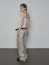 PYTHON LACE PANTS_P