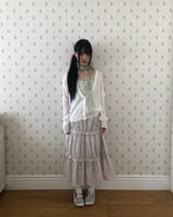 Hachu Tiered Midi Skirt