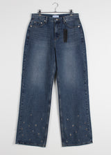 EYELET DENIM PANTS