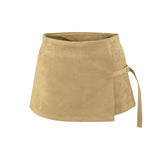 Blake Suede Wrap Skort